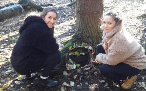 Post 16 students visit Forest School