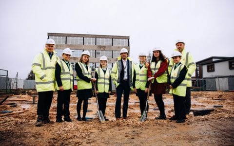 Students 'dig in' at new build