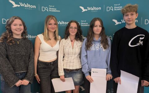 Walton Academy celebrates historic milestone with first GCSE results for male students