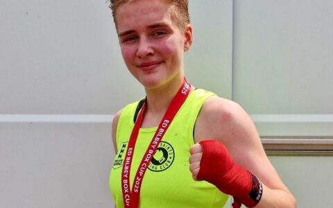 Fighting spirit: Learna claims silver for England and gold at home