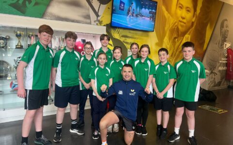 Students enjoy inspiring day at the Mark Bates Senior National Table Tennis Championships